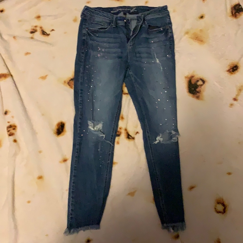 Seven7 high rise ripped jeans